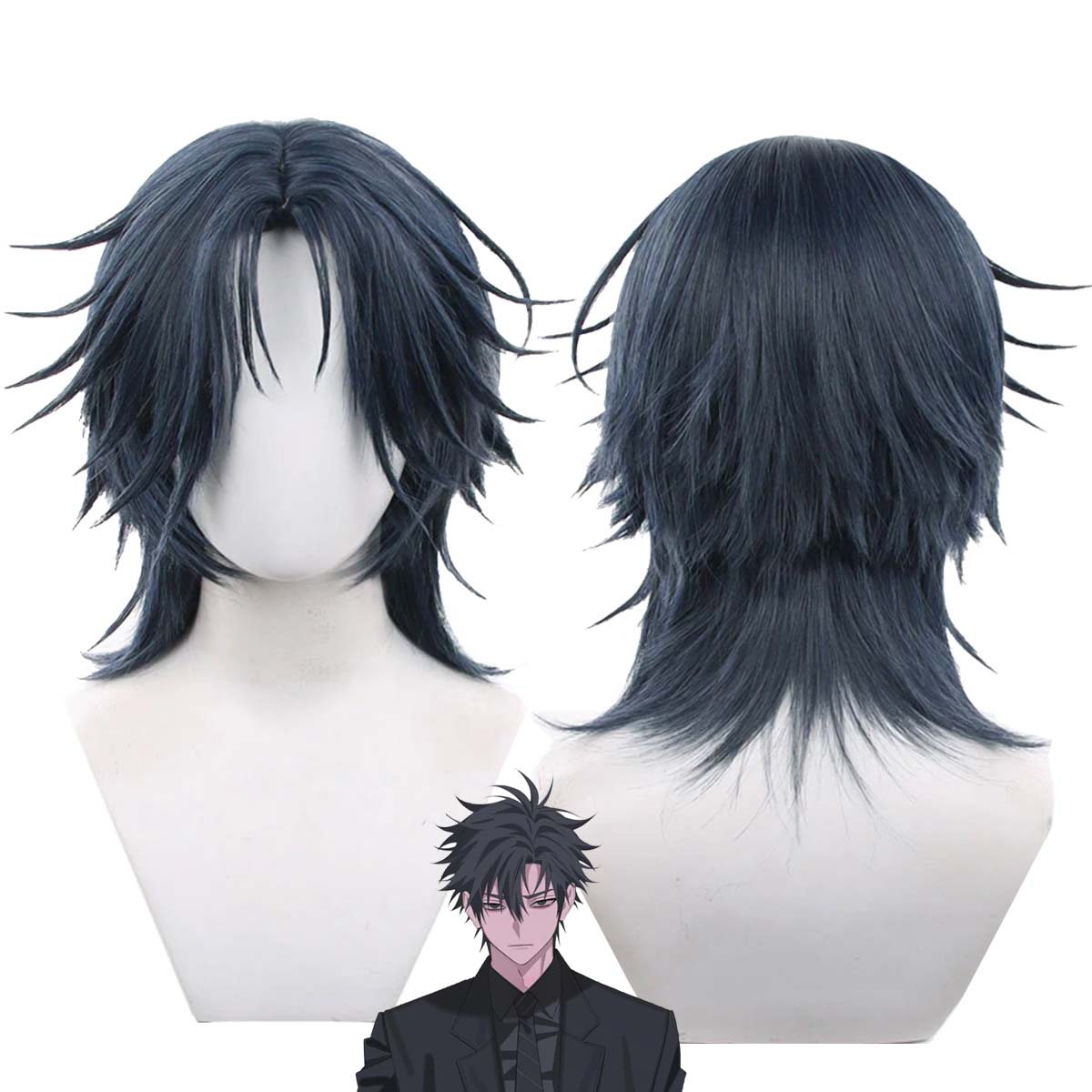 Anime Cosplay Blue Hair - 남성용 애니메이션 링크 클릭 제이 리