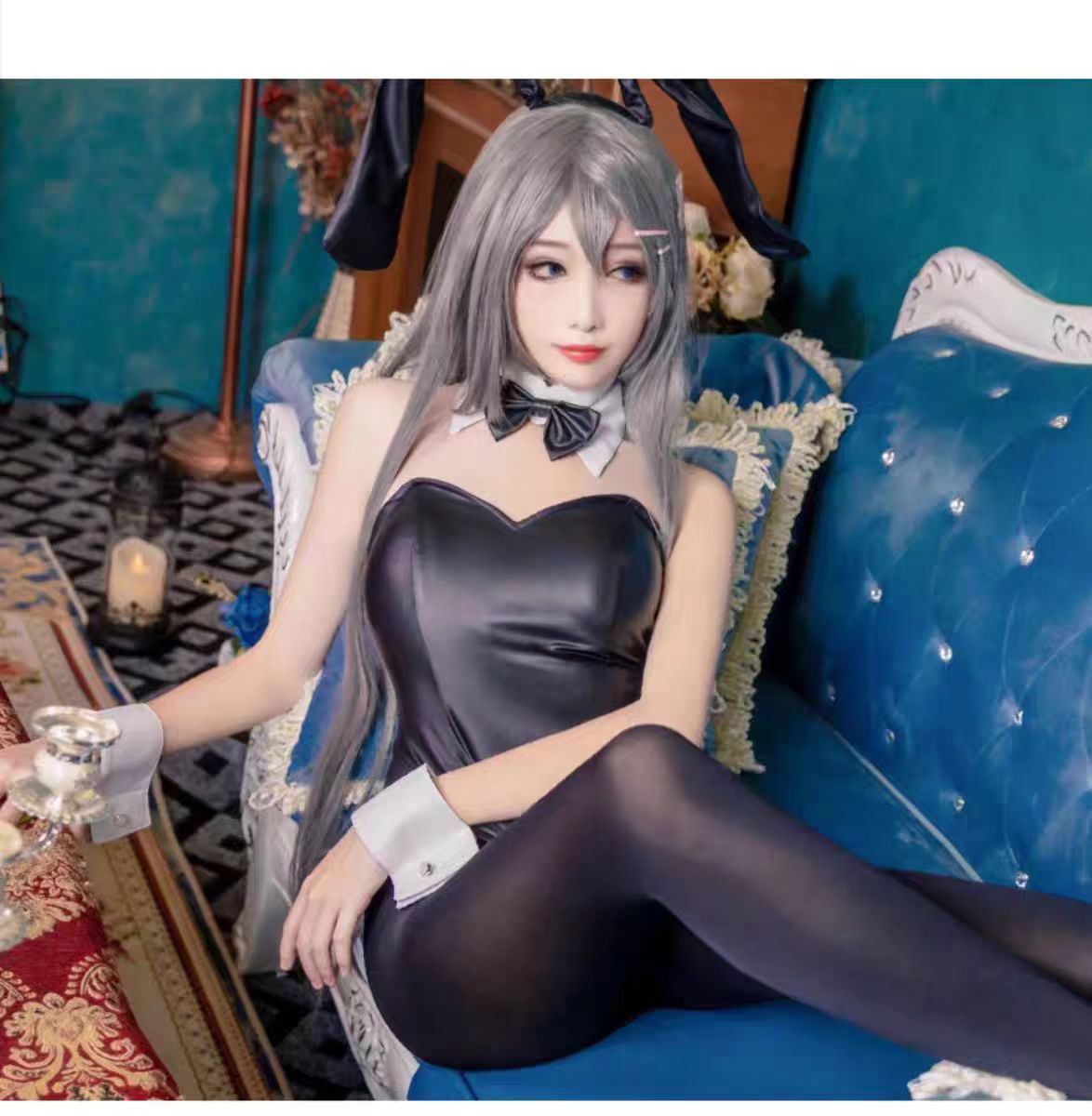 섹시한 버니걸 사쿠라지마 마이 코스프레 의상 점프수트  - Anime Cosplay Jumpsuit 리뷰 및 가격